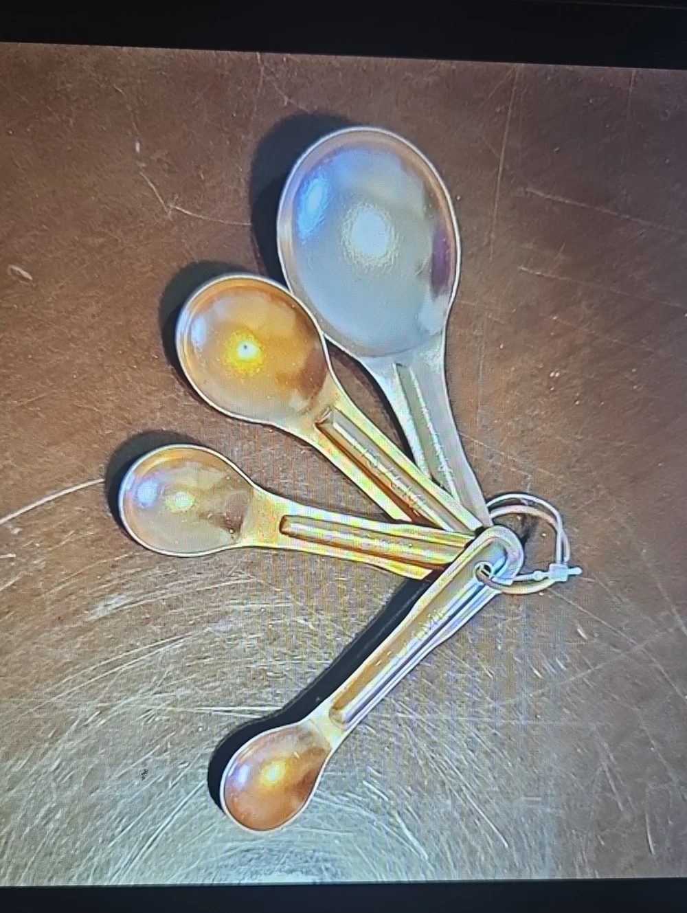 Copper Finish Measuring Spoon Set